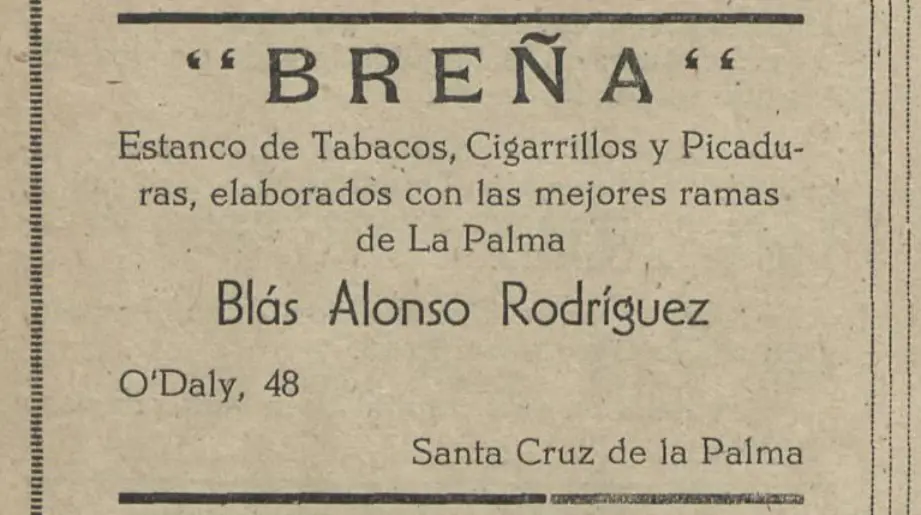 Publicidad La Palma, 1952